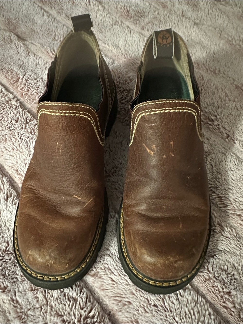 Ariat Slip-On Leather Work Shoes size 8